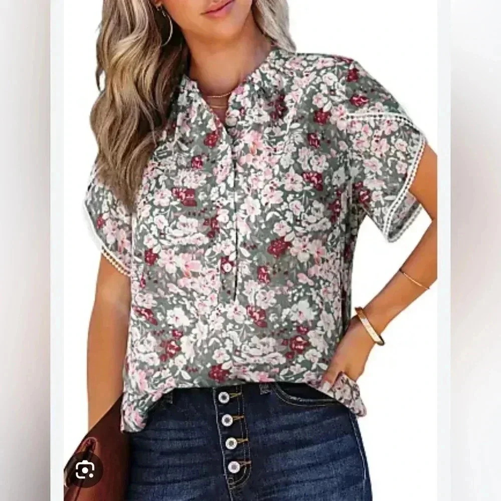 Dokotoo XL Women’s Floral Blouse Top NWT